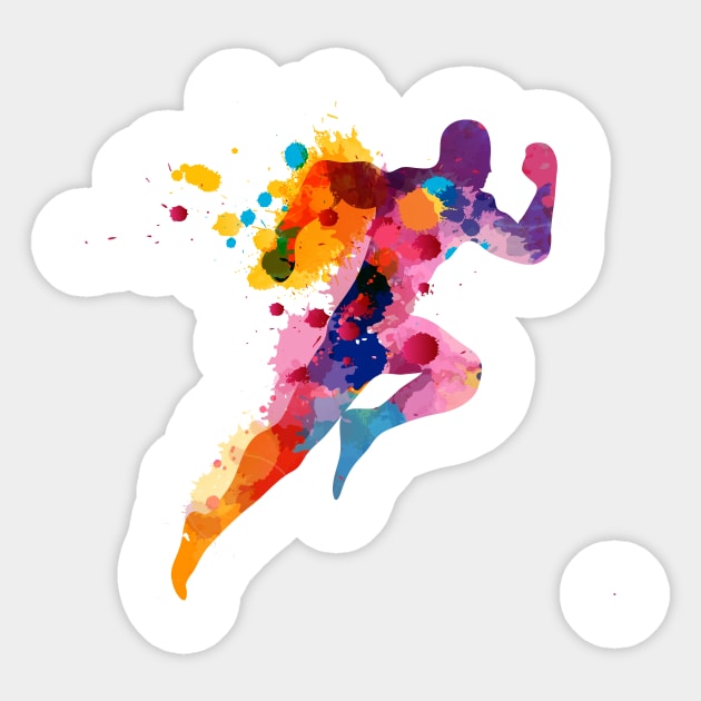 Splash runner Sticker by Digster